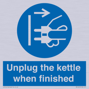 Unplug the kettle when finished